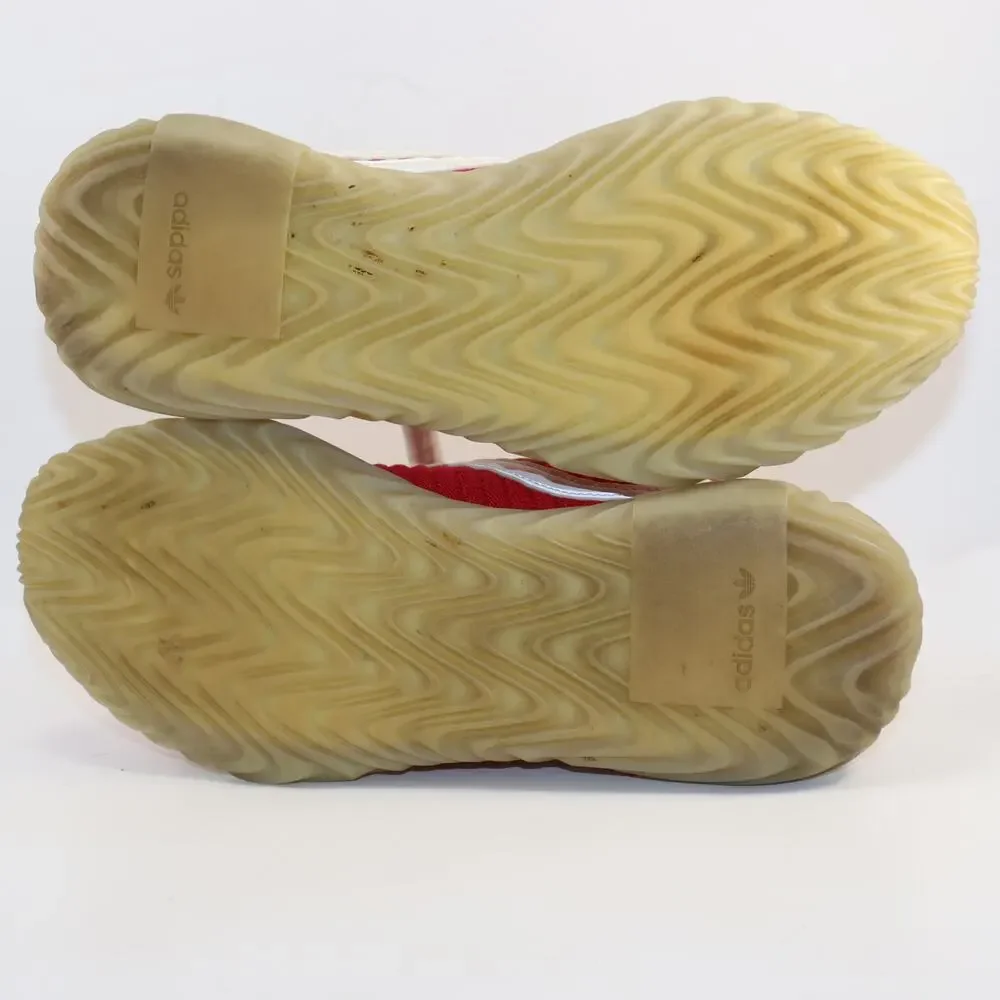 Adidas‎ Sobakov Red Knit Sneakers Size 12 Scarlet White Gum Sole